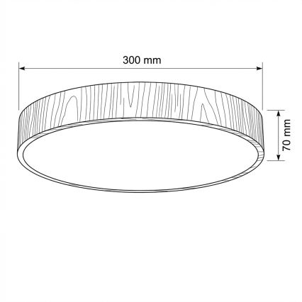 Brilagi - Plafonnier LED dimmable POOL LED/36W/230V 3000-6000K diam. 30 cm décor bois + télécommande