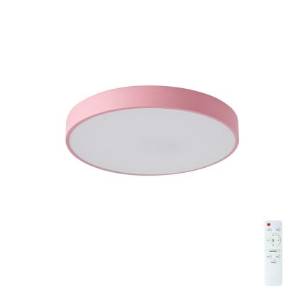 Brilagi - Plafonnier LED dimmable POOL 48W/230V 3000-6000K Ø 40 cm rose + télécommande