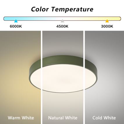 Brilagi - Plafonnier LED dimmable POOL LED/48W/230V 3000–6000K Ø 40 cm vert + télécommande