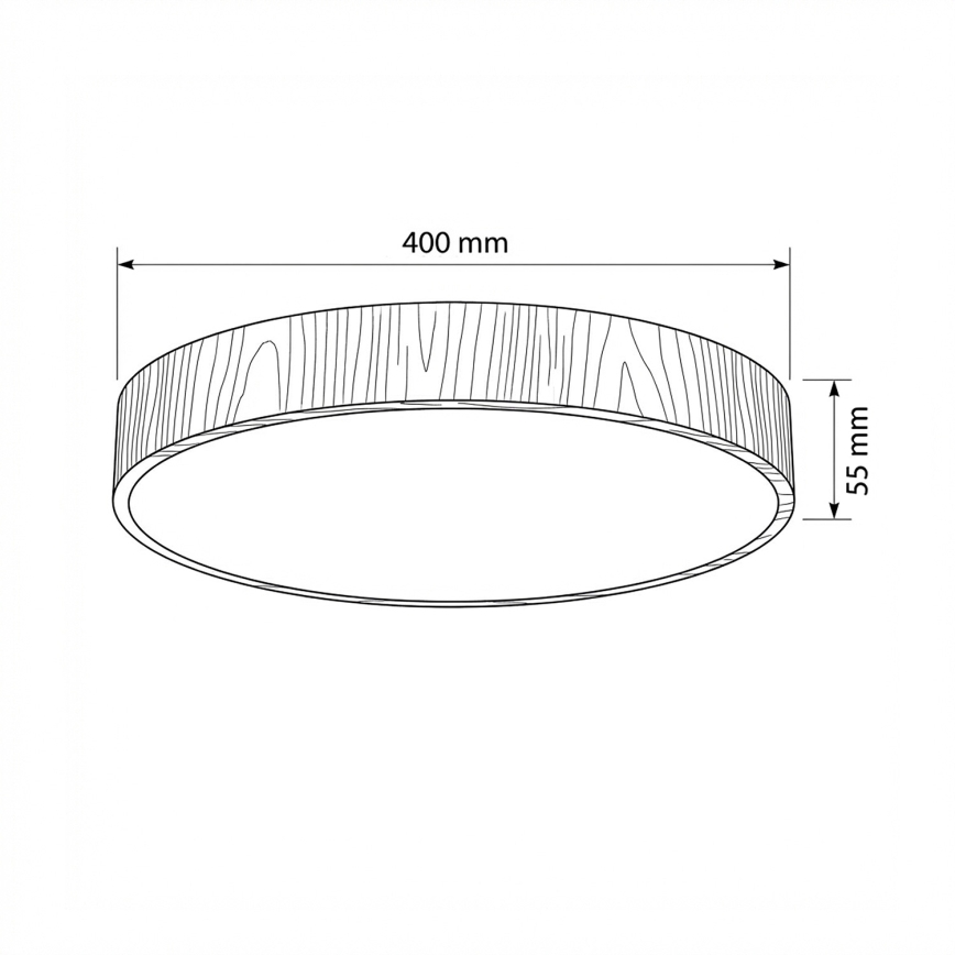 Brilagi - Plafonnier LED dimmable POOL LED/50W/230V 3000-6000K Ø 40 cm décor bois + télécommande