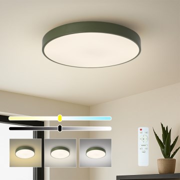 Brilagi - Plafonnier LED dimmable POOL LED/60W/230V 3000-6000K Ø 50 cm vert + télécommande