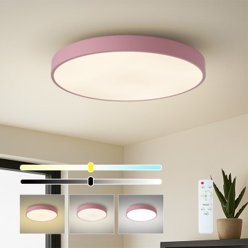 Brilagi - Plafonnier LED dimmable POOL LED/60W/230V 3000-6000K Ø 60 cm rose + télécommande