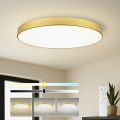 Brilagi - Plafonnier LED dimmable POOL SMART LED/128W/230V 3000-6000K 100 cm doré Wi-Fi Tuya + télécommande