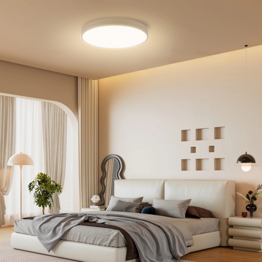 Brilagi - Plafonnier LED Dimmable POOL SMART LED/60W/230V 3000-6000K diamètre 50 cm Wi-Fi Tuya beige + télécommande