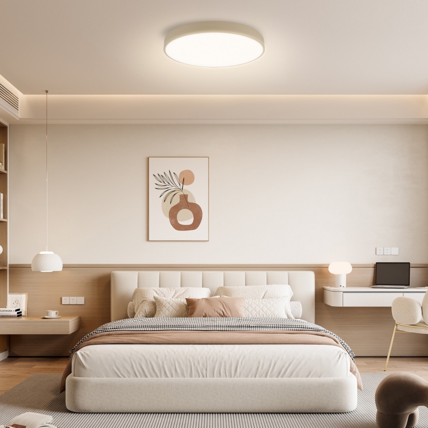 Brilagi - Plafonnier LED Dimmable POOL SMART LED/60W/230V 3000-6000K diamètre 50 cm Wi-Fi Tuya beige + télécommande