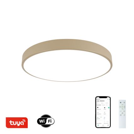 Brilagi - Plafonnier LED Dimmable POOL SMART LED/60W/230V 3000-6000K diamètre 50 cm Wi-Fi Tuya beige + télécommande