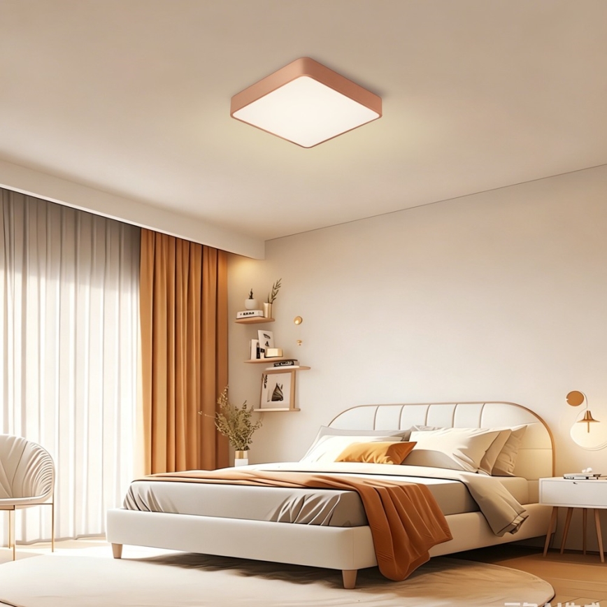 BRILAGI - Plafonnier LED dimmable POOL SQUARE LED/48W/230V 3000-6000K 50x50 cm bronze + télécommande