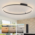 Brilagi - Plafonnier LED dimmable PORTOFINO LED/85W/230V 3000-6000K Ø 120 cm noir + télécommande