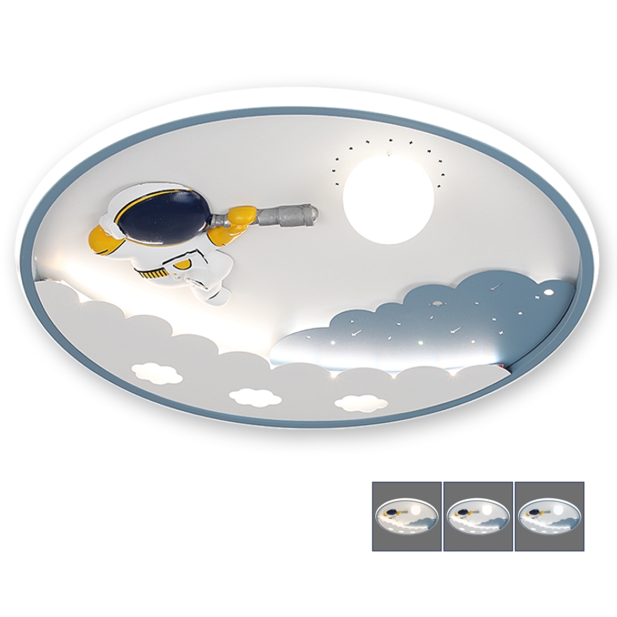 BRILAGI - Plafonnier dimmable pour enfants ASTRO LED/43W/230V 3000-6000K Ø 49 cm + télécommande