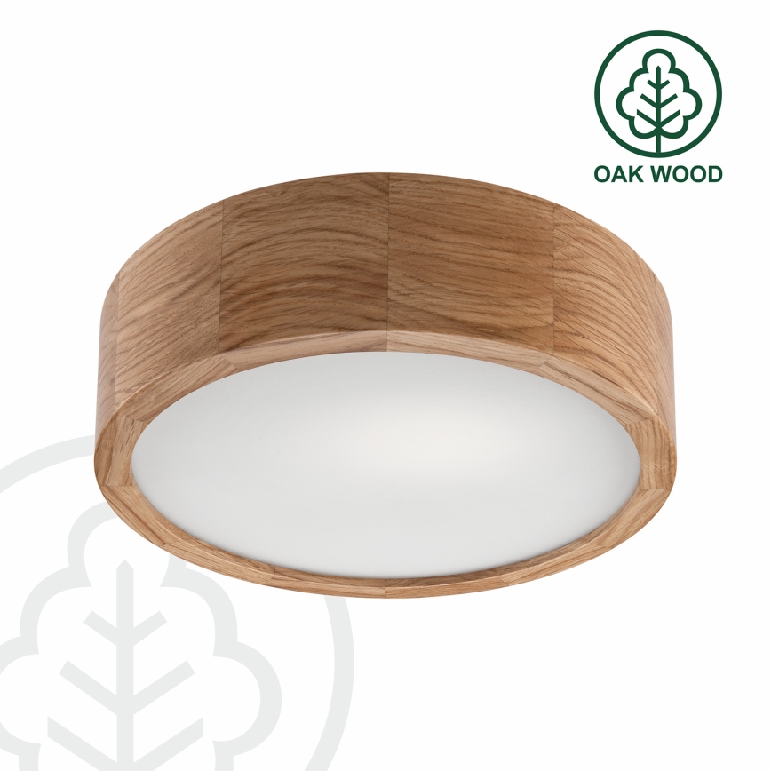 Brilagi - Plafonnier LED RGBW dimmable CARVALHO 1xE27/15W/230V 2700-6500K Wi-Fi chêne Ø 27,5 cm