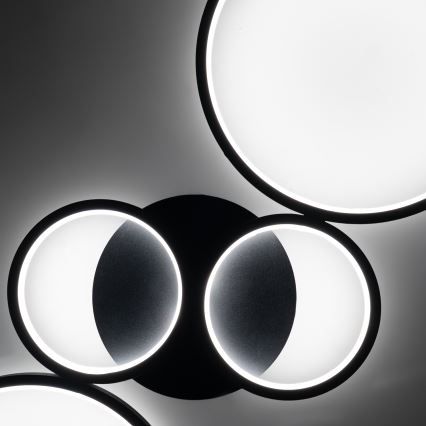 Brilagi - Plafonnier LED dimmable RINGO LED/34W/230V 3000-6000K 28x78 cm noir + télécommande