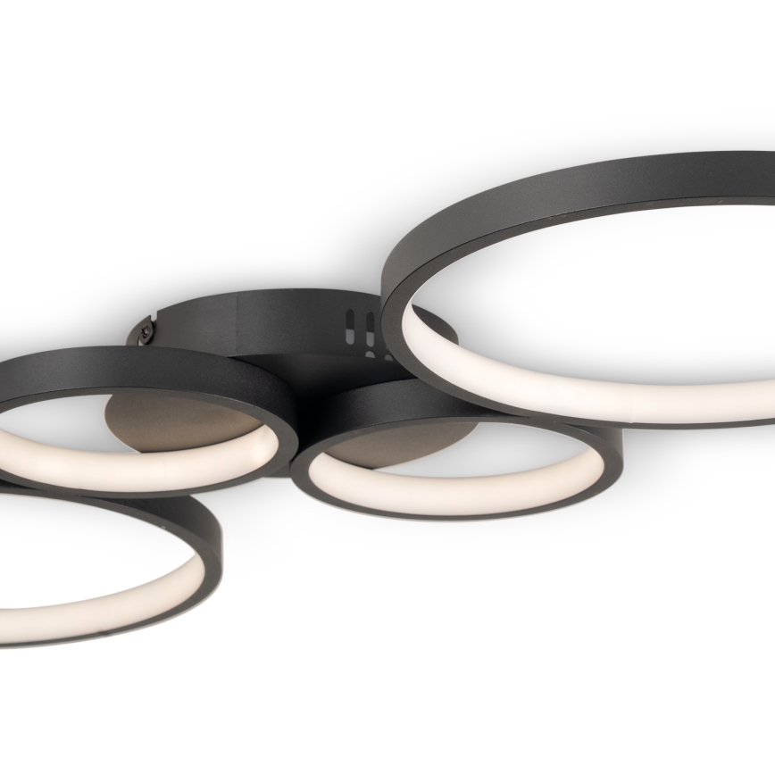 Brilagi - Plafonnier LED dimmable RINGO LED/34W/230V 3000-6000K 28x78 cm noir + télécommande