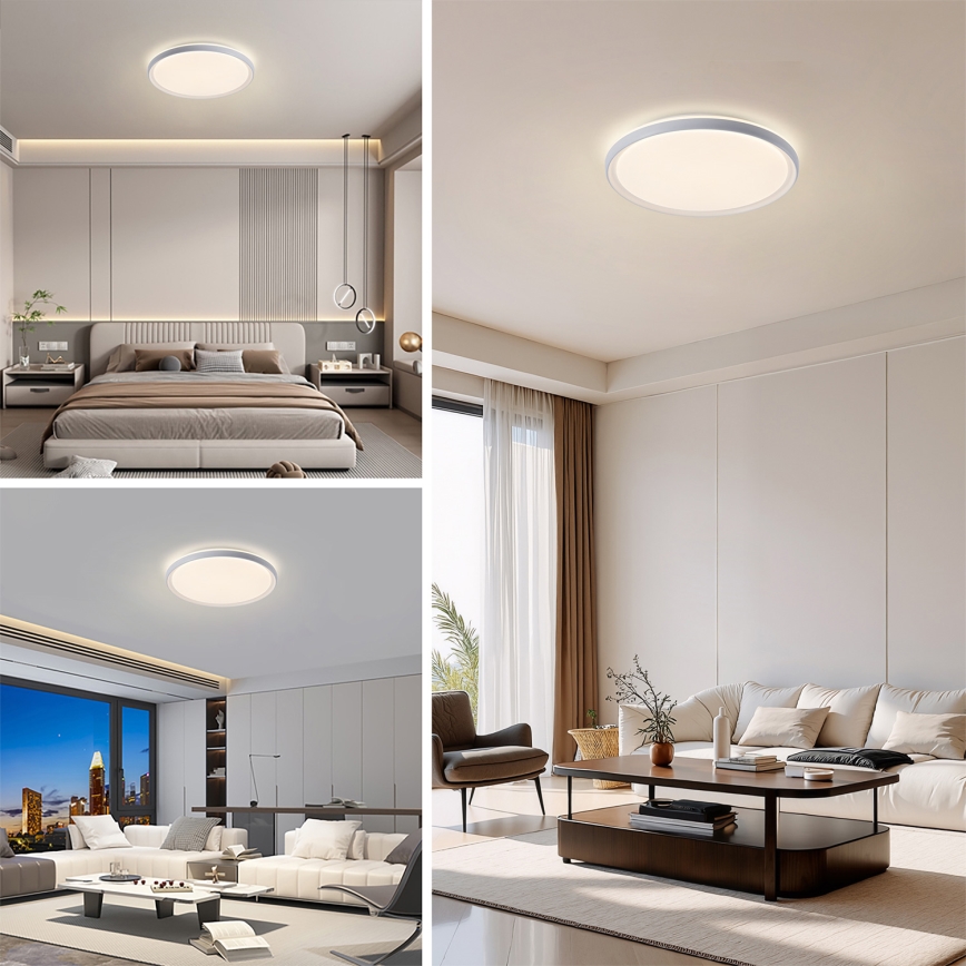 Brilagi - Plafonnier LED dimmable RIVO LED/72W/230V 3000-6000K blanc Ø 50 cm + télécommande