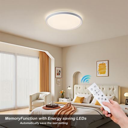 Brilagi - Plafonnier LED dimmable RIVO LED/72W/230V 3000-6000K blanc Ø 50 cm + télécommande