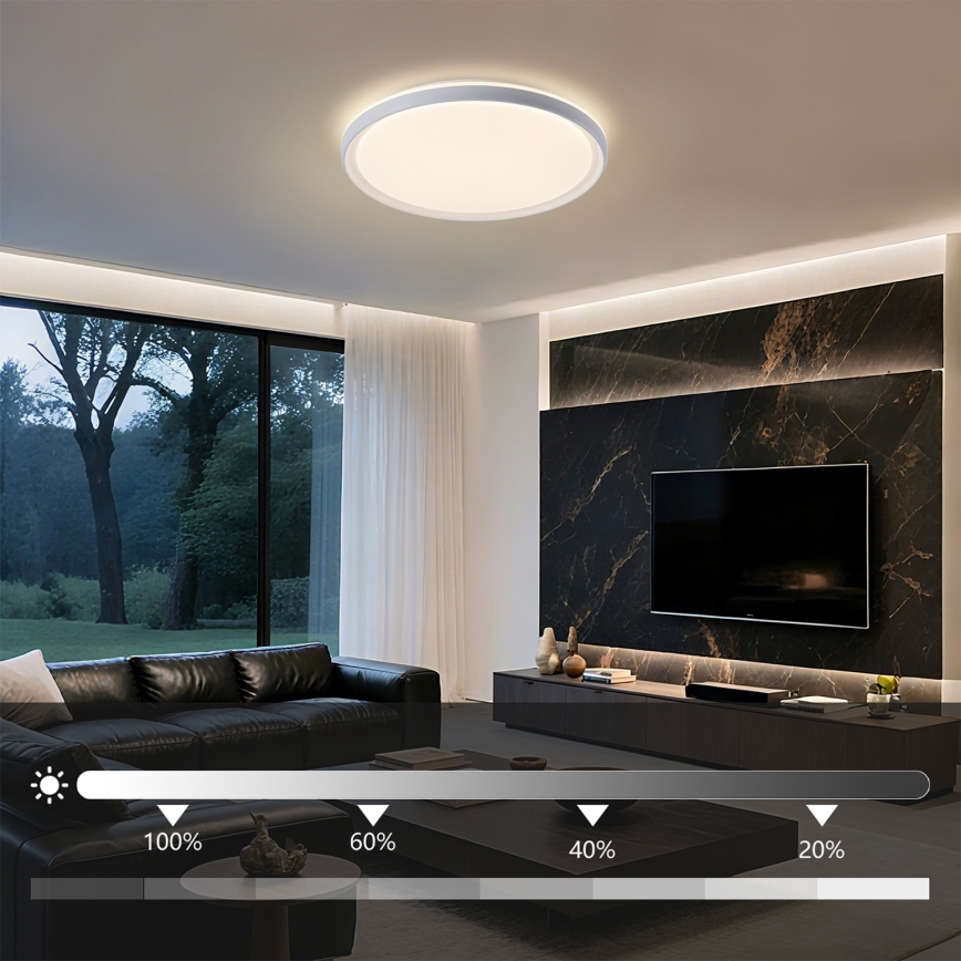 Brilagi - Plafonnier LED dimmable RIVO LED/72W/230V 3000-6000K blanc Ø 50 cm + télécommande
