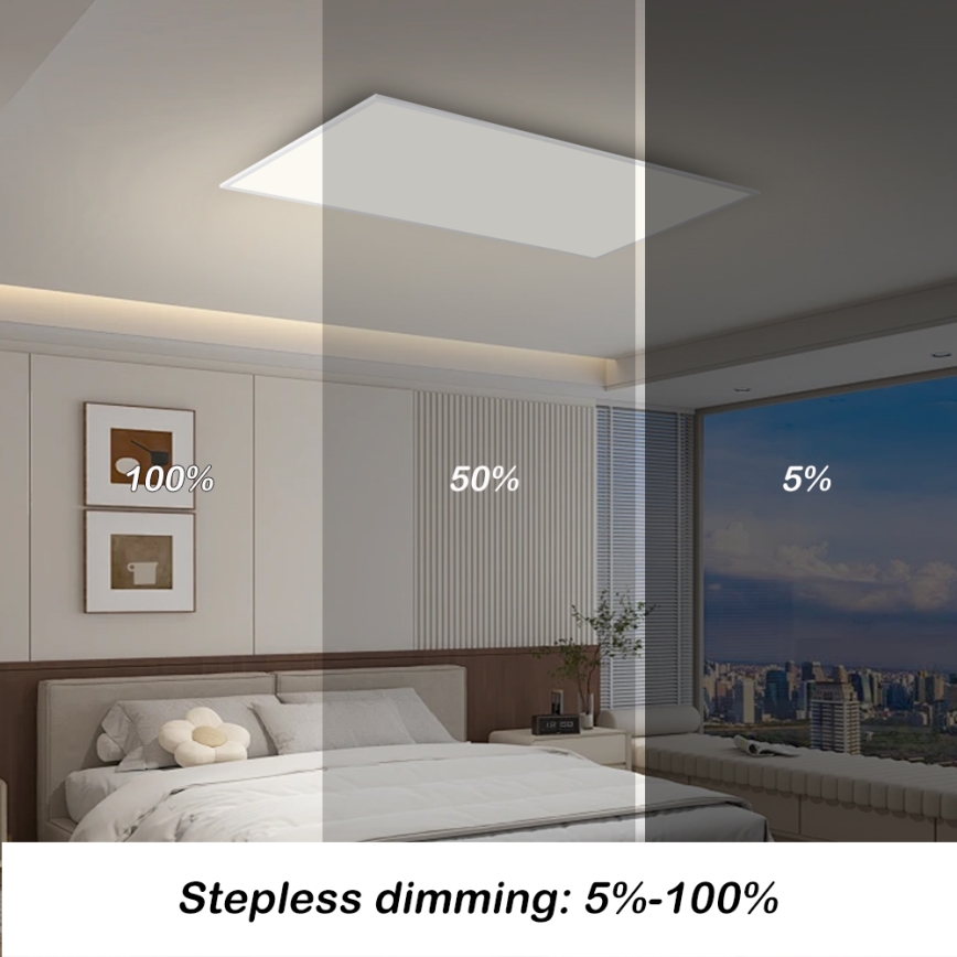 Brilagi - Plafonnier LED dimmable SLIMFRAME LED/80W/230V 120x60 cm 3000-6000K blanc + télécommande