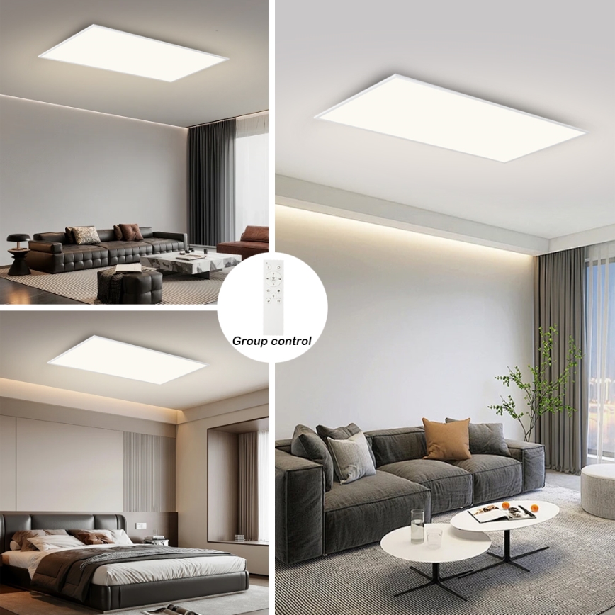 Brilagi - Plafonnier LED dimmable SLIMFRAME LED/80W/230V 120x60 cm 3000-6000K blanc + télécommande