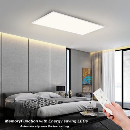 Brilagi - Plafonnier LED dimmable SLIMFRAME LED/80W/230V 120x60 cm 3000-6000K blanc + télécommande
