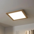 Brilagi - Plafonnier LED dimmable SLIMFRAME WOOD LED/36W/230V 49,5x49,5 cm 3000-6000K marron + télécommande