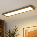 Brilagi - Plafonnier LED dimmable SLIMFRAME WOOD LED/58W/230V 124x33,7 cm 3000-6000K marron + télécommande