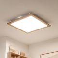 Brilagi - Plafonnier LED dimmable SLIMFRAME WOOD LED/58W/230V 64x64 cm 3000-6000K marron + télécommande