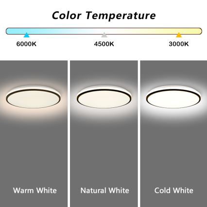 Brilagi - Plafonnier SMART LED dimmable 36W/230V Ø 48 cm 3000–6000K Wi‑Fi Tuya Beacon + télécommande