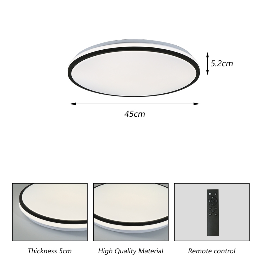 Brilagi - Plafonnier SMART LED dimmable 36W/230V Ø 48 cm 3000–6000K Wi‑Fi Tuya Beacon + télécommande