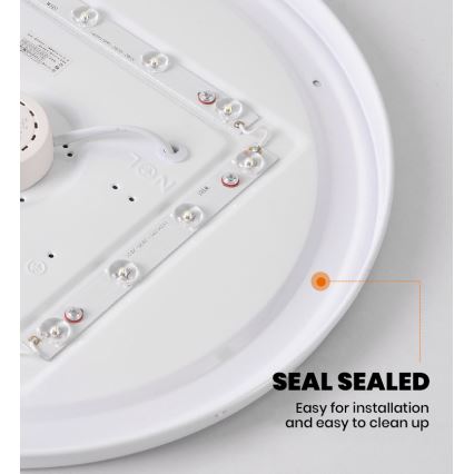 Brilagi - Plafonnier LED dimmable SMART 36 W, 230 V, Ø 48 cm, 3000–6000 K, Wi‑Fi Tuya Beacon + télécommande