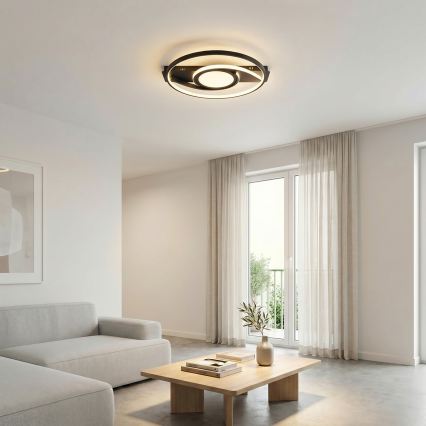 Brilagi - Plafonnier LED dimmable TWIRL LED/38W/230V 3000-6000K noir + télécommande