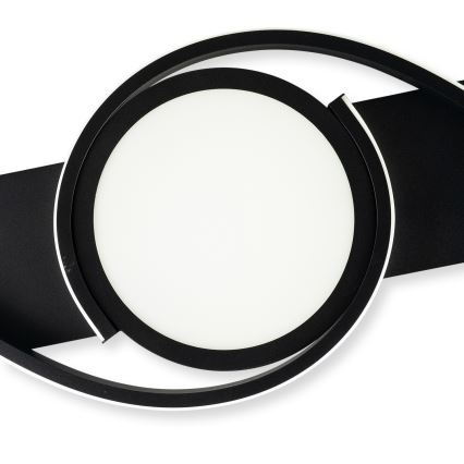 Brilagi - Plafonnier LED dimmable TWIRL LED/38W/230V 3000-6000K noir + télécommande