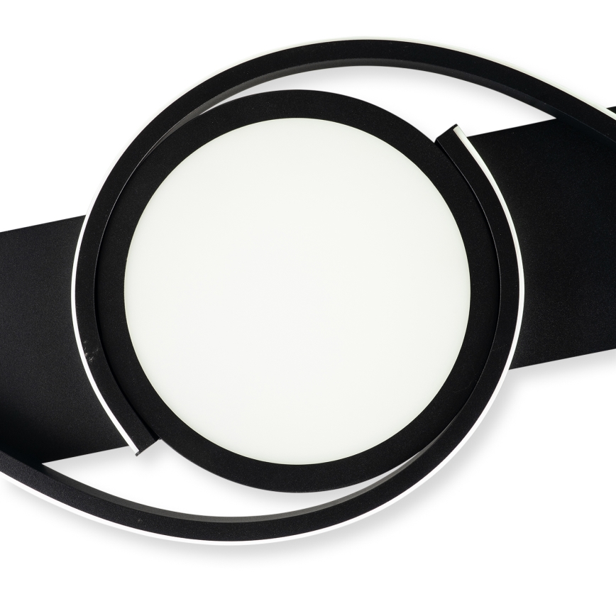 Brilagi - Plafonnier LED dimmable TWIRL LED/38W/230V 3000-6000K noir + télécommande