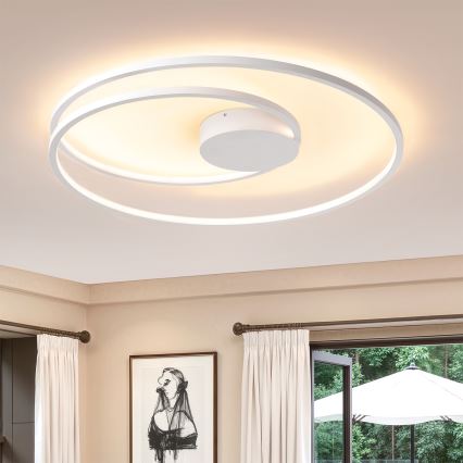 Brilagi - Plafonnier LED dimmable TWISTER LED/105W/230V 3000–6000K Ø 100 cm blanc + télécommande