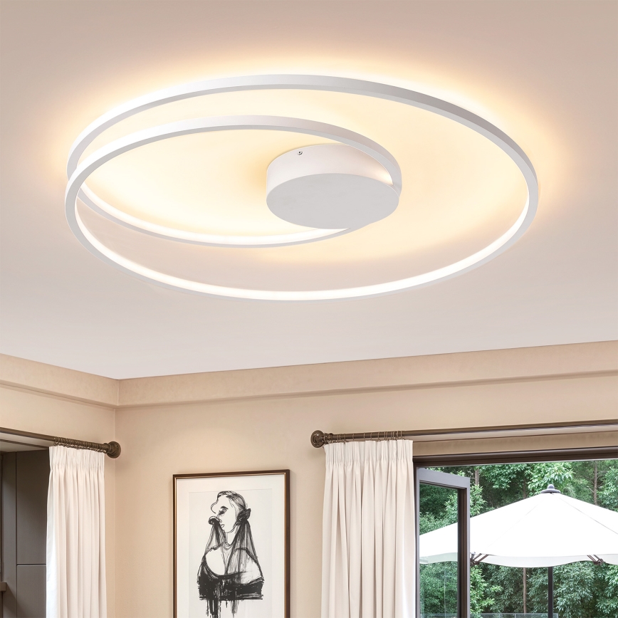 Brilagi - Plafonnier LED dimmable TWISTER LED/105W/230V 3000–6000K Ø 100 cm blanc + télécommande