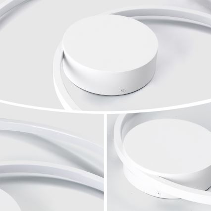 Brilagi - Plafonnier LED dimmable TWISTER LED/48W/230V 3000-6000K Ø 50 cm blanc + télécommande