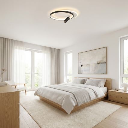 Brilagi - Plafonnier LED dimmable UNITY LED/48W/230V + 1xGU10/3W 3000-6000K 39x45 cm blanc/noir + télécommande
