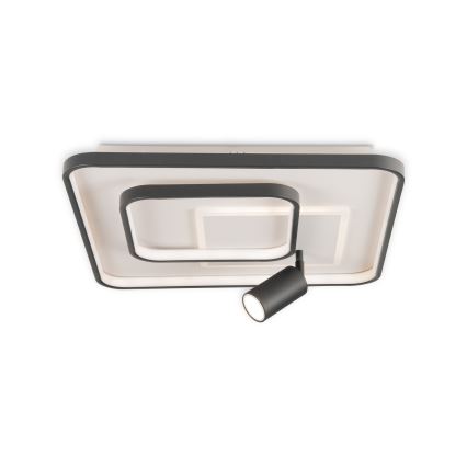 Brilagi - Plafonnier LED dimmable UNITY LED/75W/230V + 1xGU10/3W 3000-6000K 50x50 cm blanc/noir + télécommande