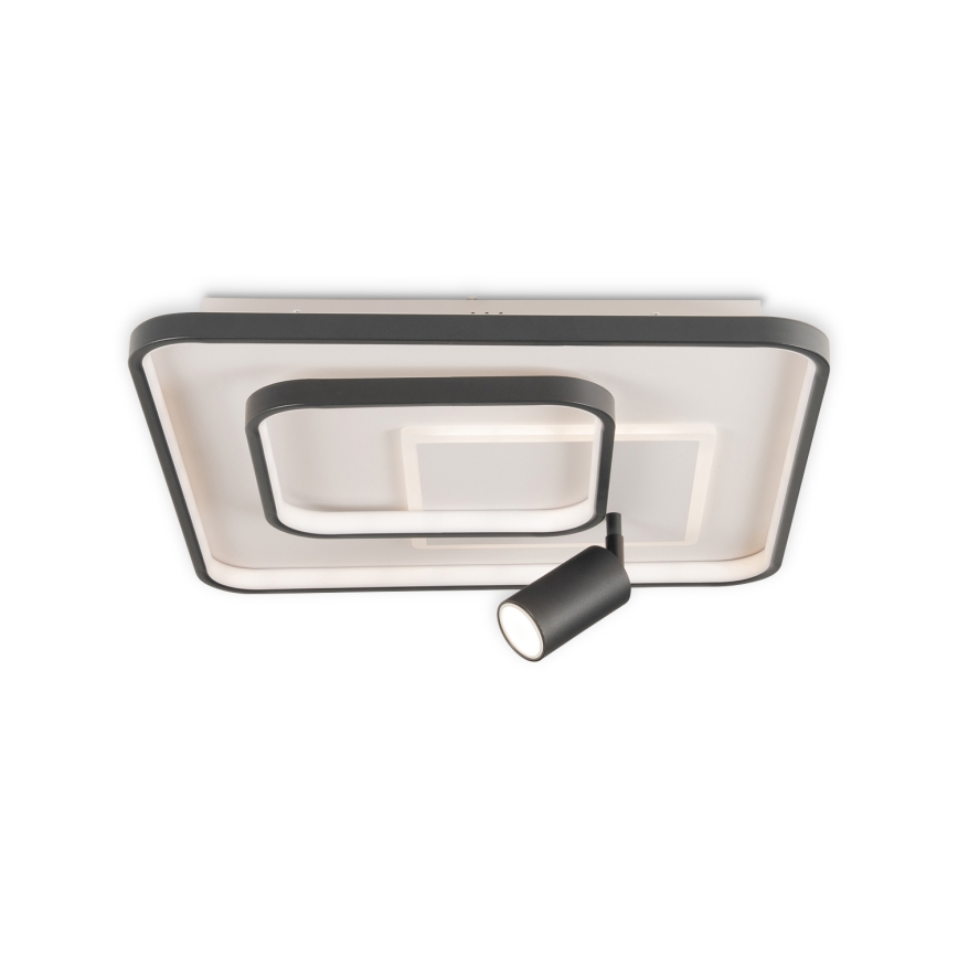 Brilagi - Plafonnier LED dimmable UNITY LED/75W/230V + 1xGU10/3W 3000-6000K 50x50 cm blanc/noir + télécommande