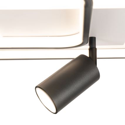 Brilagi - Plafonnier LED dimmable UNITY LED/75W/230V + 1xGU10/3W 3000-6000K 50x50 cm blanc/noir + télécommande
