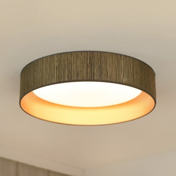 Brilagi - Plafonnier LED dimmable VEGAS SHINE LED/24W/230V Ø 45 cm 3000/4000/6500K paille brun/doré + télécommande