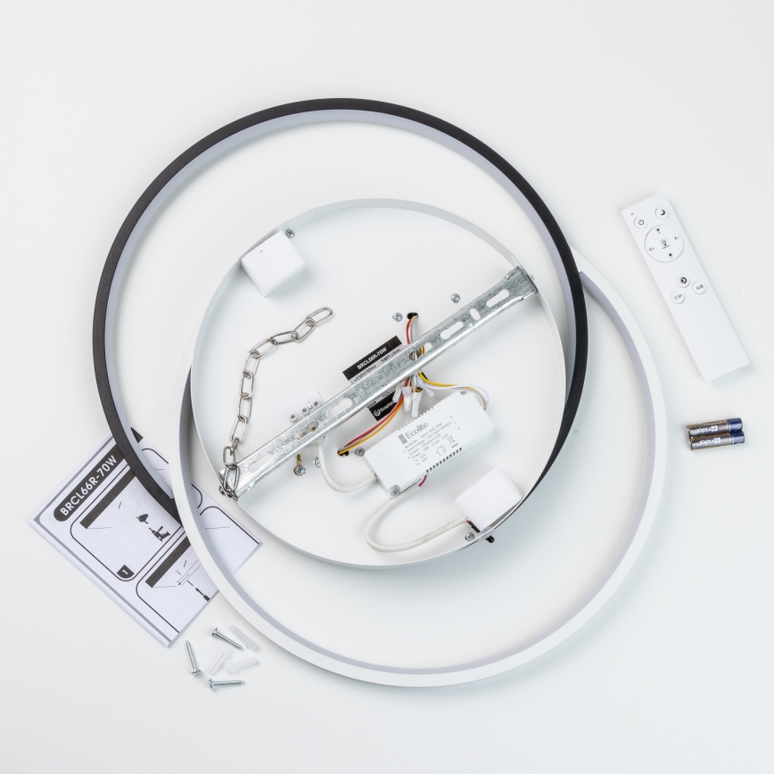 Brilagi - Plafonnier LED dimmable VELO LED/52W/230V 38x48 cm 3000/4000/6000K + télécommande
