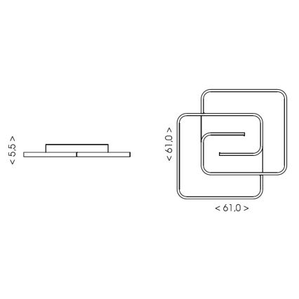 Brilagi - Plafonnier LED dimmable VELO XL LED/98W/230V 3000-6500K 61x61 cm + télécommande