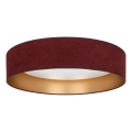 Brilagi - Plafonnier LED dimmable VELVET SMART VARI LED/36W/230V 3000-6500K Ø 55 cm bordeaux/doré + télécommande
