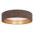 Brilagi - Plafonnier LED dimmable VELVET SMARTIX LED/36W/230V 3000-6000K Ø 55 cm brun/doré Wi-Fi Tuya Beacon + télécommande