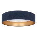 Brilagi - Plafonnier LED dimmable VELVET SMARTIX STARS LED/24W/230V 3000–6000K Ø 45 cm bleu/doré Wi‑Fi Tuya Beacon + télécommande
