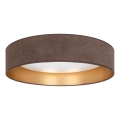 Brilagi - Plafonnier LED dimmable VELVET SMARTIX STARS LED/36W/230V 3000-6000K Ø 55 cm marron/doré Wi-Fi Tuya Beacon + télécommande