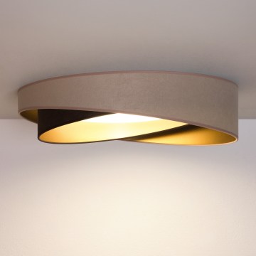 BRILAGI - Plafonnier LED dimmable VELVET TWIST LED/36W/230V 3000-6000K Ø 65 cm Wi-Fi Tuya Beacon beige/marron/doré + télécommande