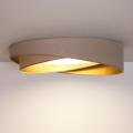 BRILAGI - plafonnier LED dimmable VELVET TWIST LED/36W/230V 3000-6000K Ø 65 cm Wi-Fi Tuya Beacon beige/or + télécommande