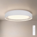 Brilagi - Plafonnier LED dimmable WALDO LED/48W/230V 3000-6500K Ø 40 cm blanc/argenté + télécommande