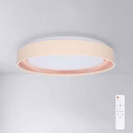 Brilagi - Plafonnier LED dimmable WALDO LED/48W/230V 3000-6500K Ø 40 cm beige/doré + télécommande