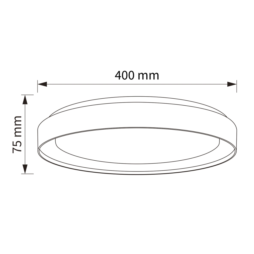 Brilagi - Plafonnier LED dimmable WALDO LED/48W/230V 3000-6500K Ø 40 cm blanc/argenté + télécommande